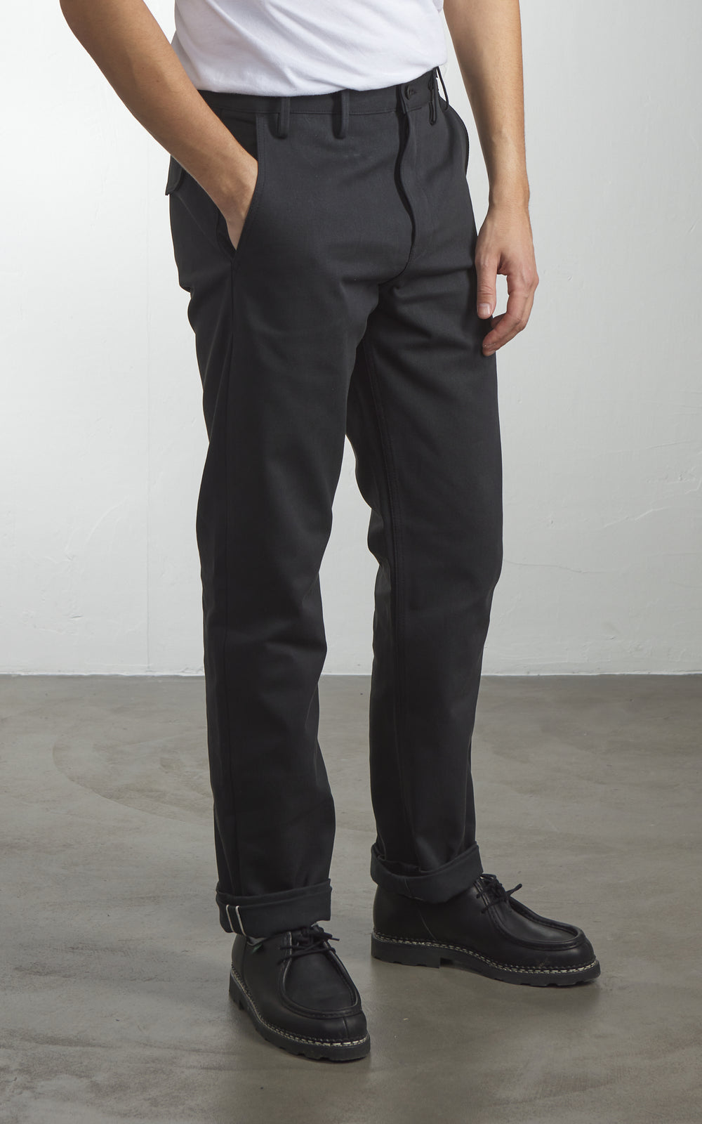 Rogue Territory Officer High Trouser Selvedge Grey