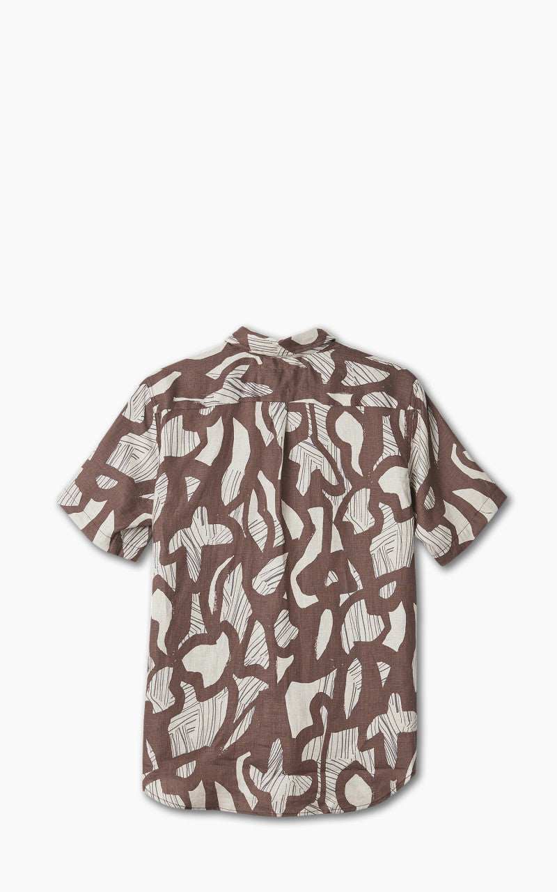 Rogue Territory Oxford Shirt Linen Brown Shapes