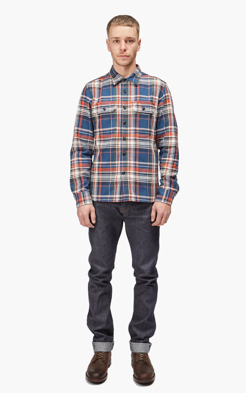 Rogue Territory Field Shirt Selvedge Navy Plaid