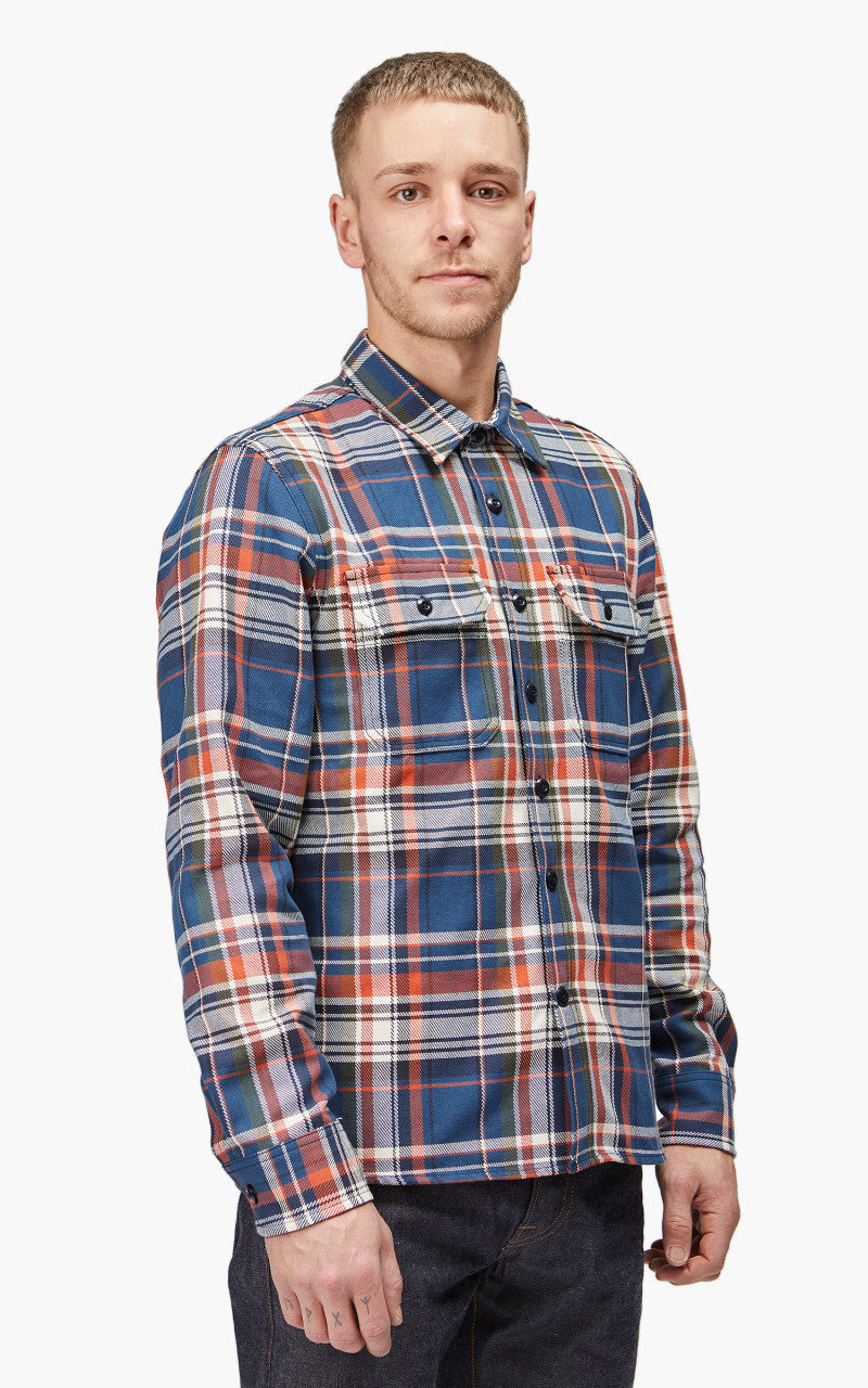 Rogue Territory Field Shirt Selvedge Navy Plaid