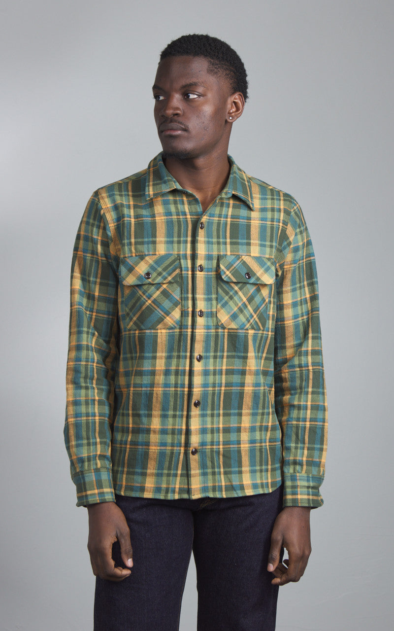 Rogue Territory Field Shirt Forest Slub Plaid
