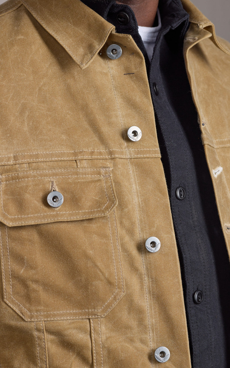Rogue Territory Cruiser Jacket Lined Waxed Canvas Ridgeline Tan