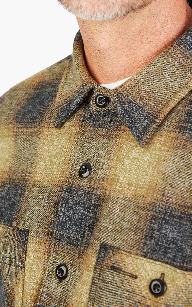 Rogue Territory BM Shirt Ombre Plaid Gold
