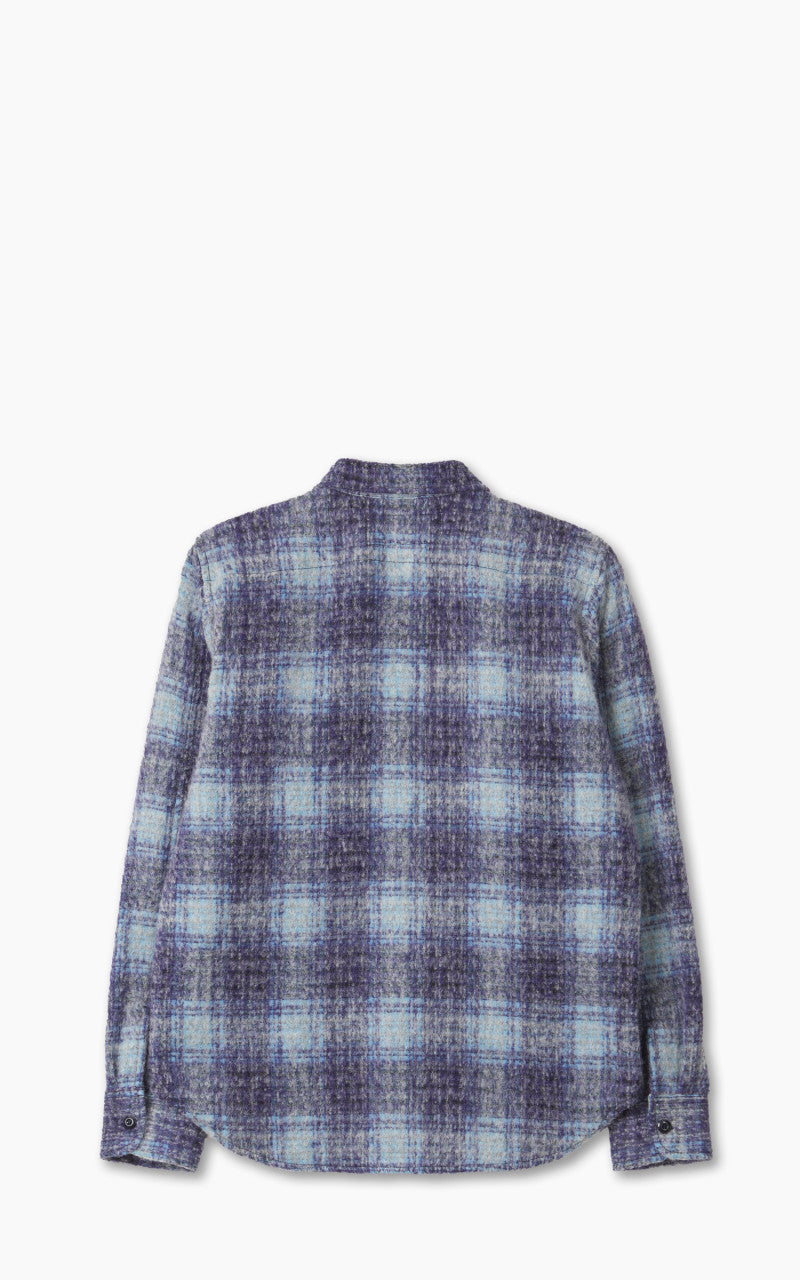 Rogue Territory Plaid Wool Utility Shirt Blue