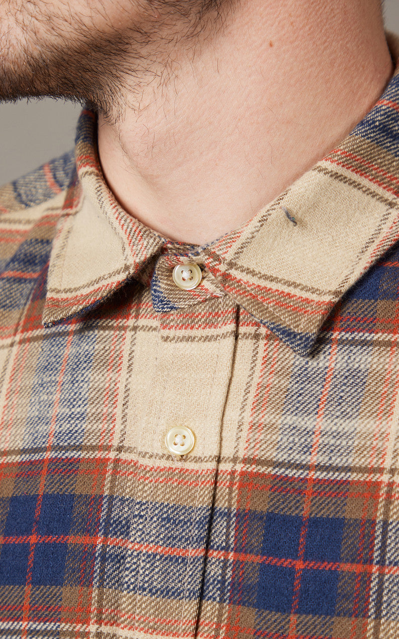 Rogue Territory Oxford Shirt Khaki Slub Plaid