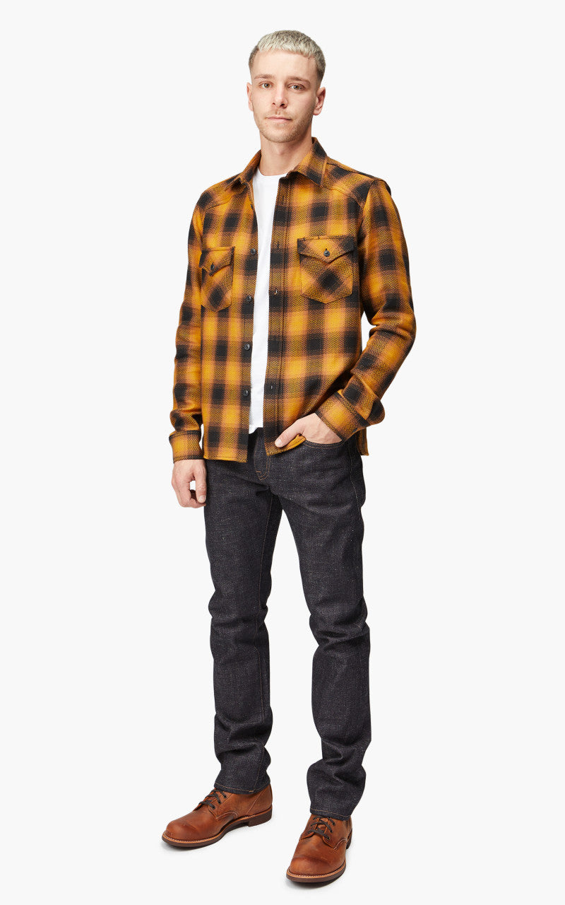 Rogue Territory Western Shirt Heavy HB Gold Plaid