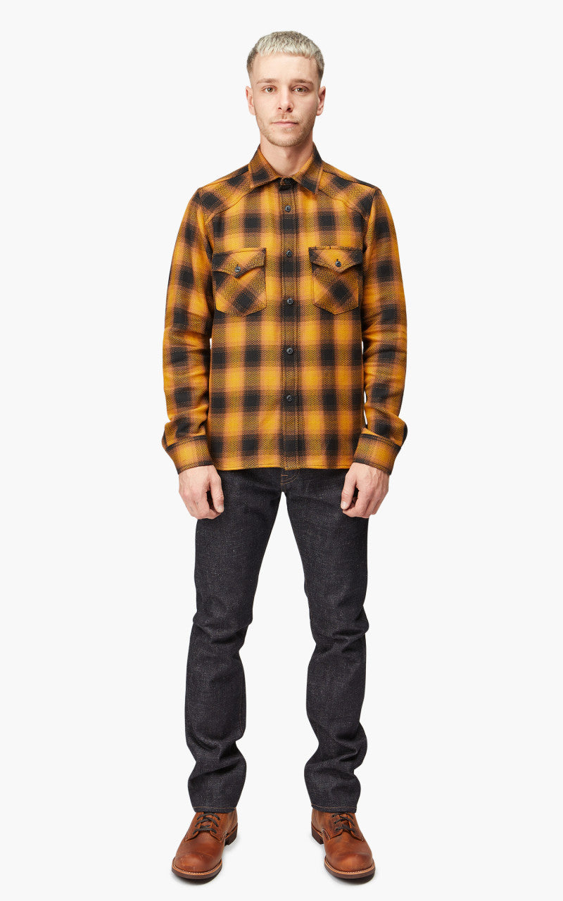 Rogue Territory Western Shirt Heavy HB Gold Plaid