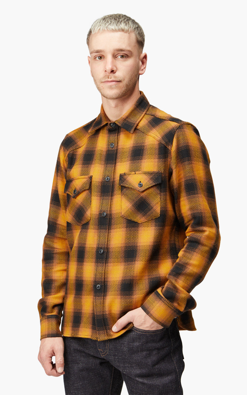 Rogue Territory Western Shirt Heavy HB Gold Plaid