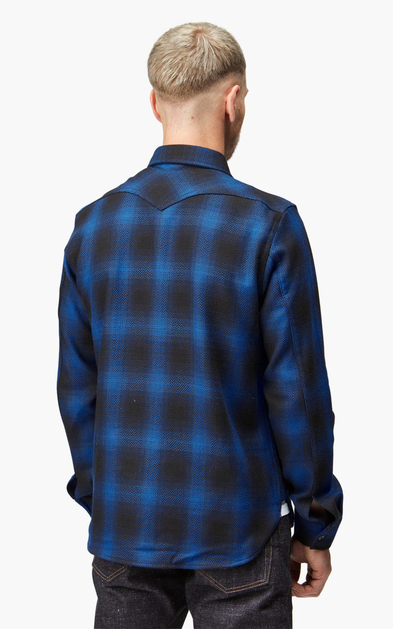 Rogue Territory Western Shirt Heavy HB Blue Plaid
