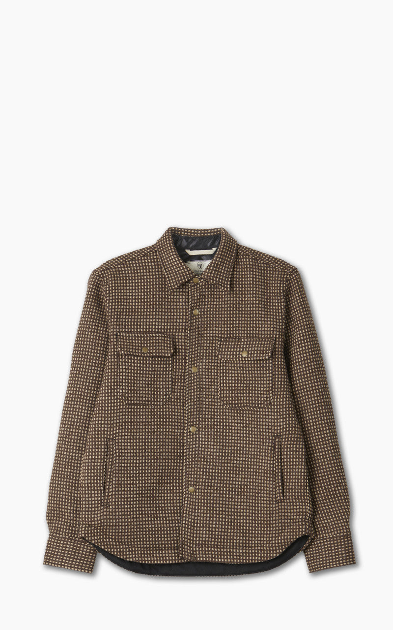 Rogue Territory Field Shirt Brown Wool Dot Lined