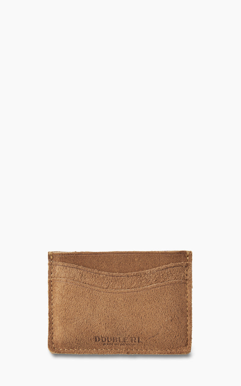 RRL Roughout Suede Card Holder Light Java
