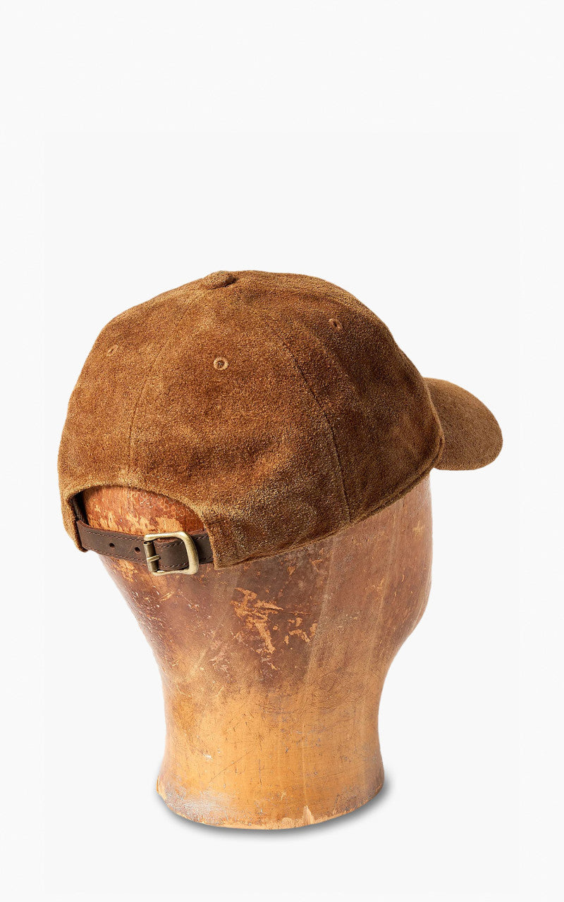 RRL Roughout Suede Ball Cap Brown