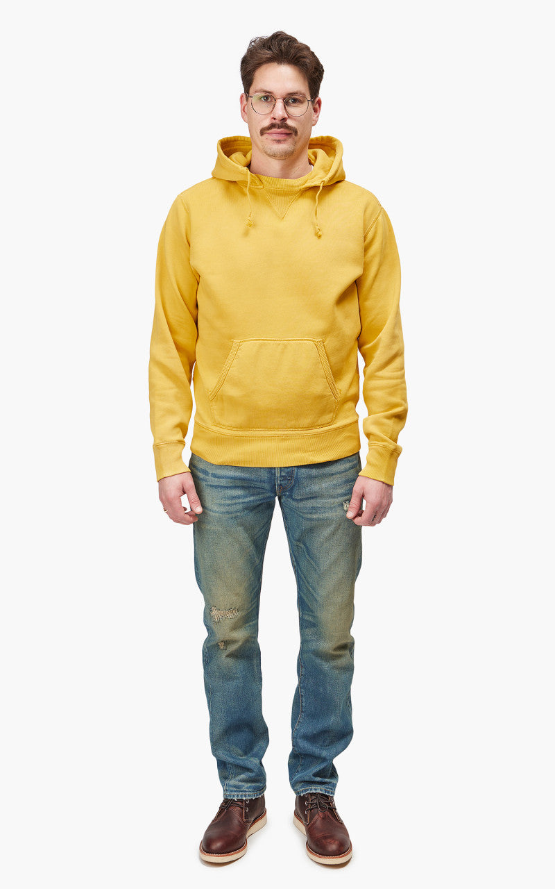 RRL Fleece Hoodie Garment Dyed Gold