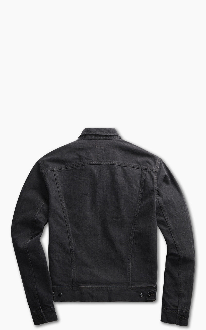 RRL Lot 271 Denim Trucker Jacket Worn In Black Wash