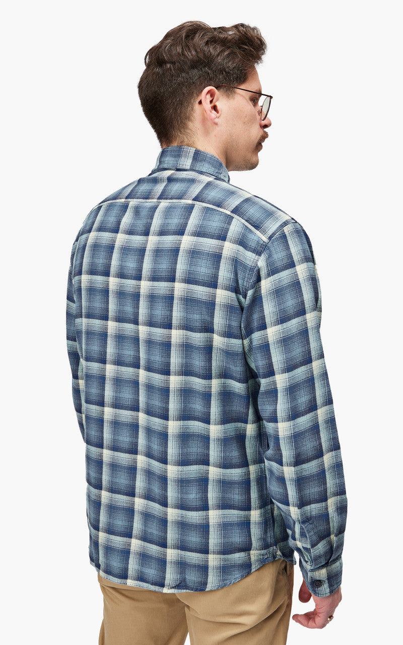 RRL Clint Western Shirt Indigo/Cream