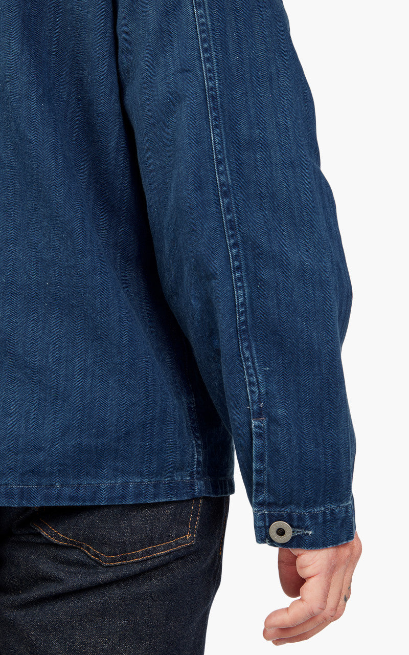 RRL Finn Herringbone Twill Overshirt Indigo