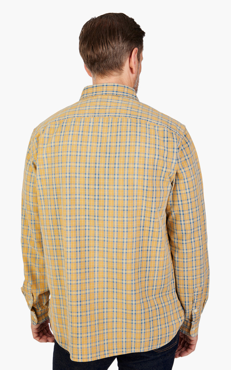 RRL Cody Plaid Woven Workshirt Tan/Indigo