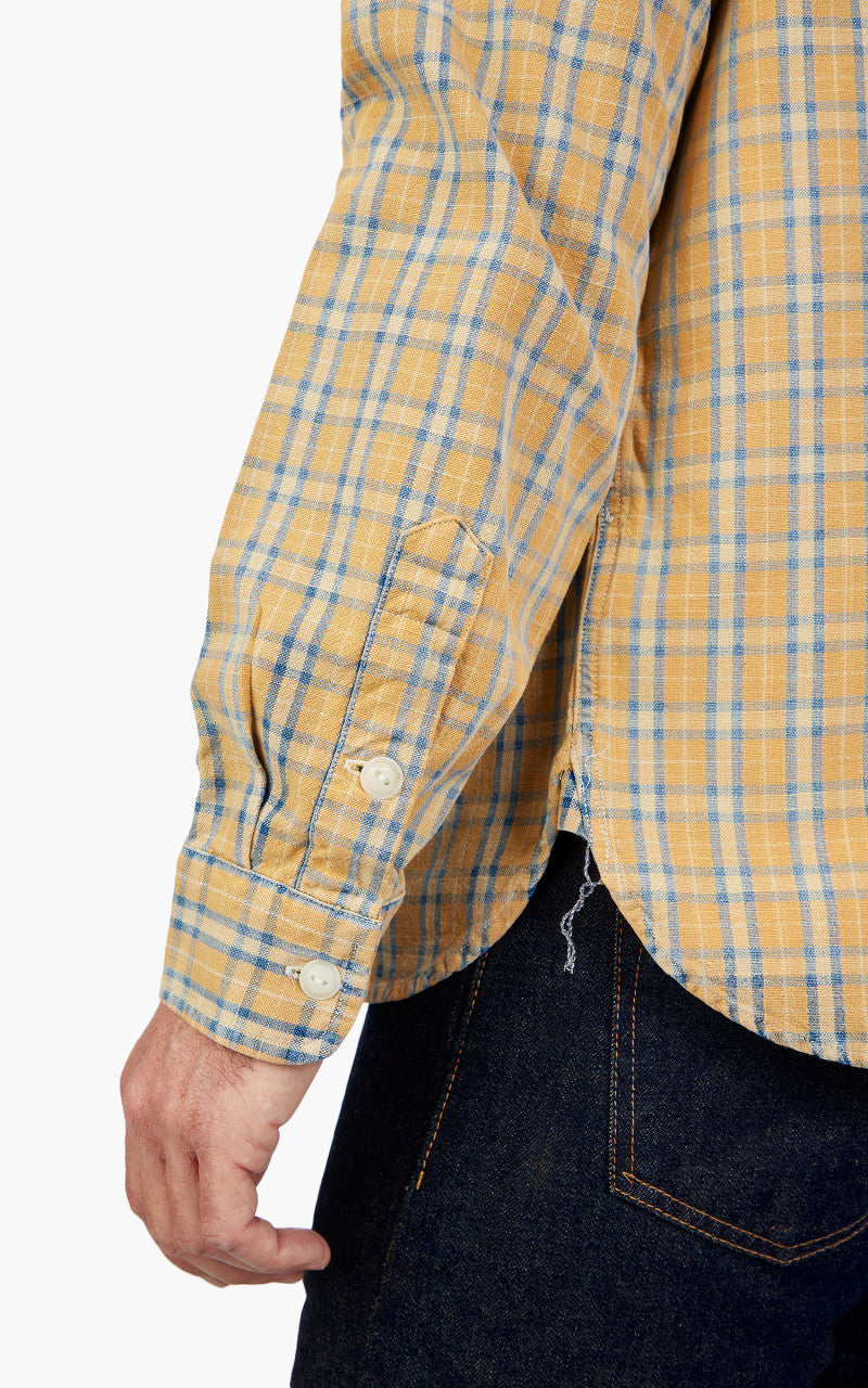 RRL Cody Plaid Woven Workshirt Tan/Indigo