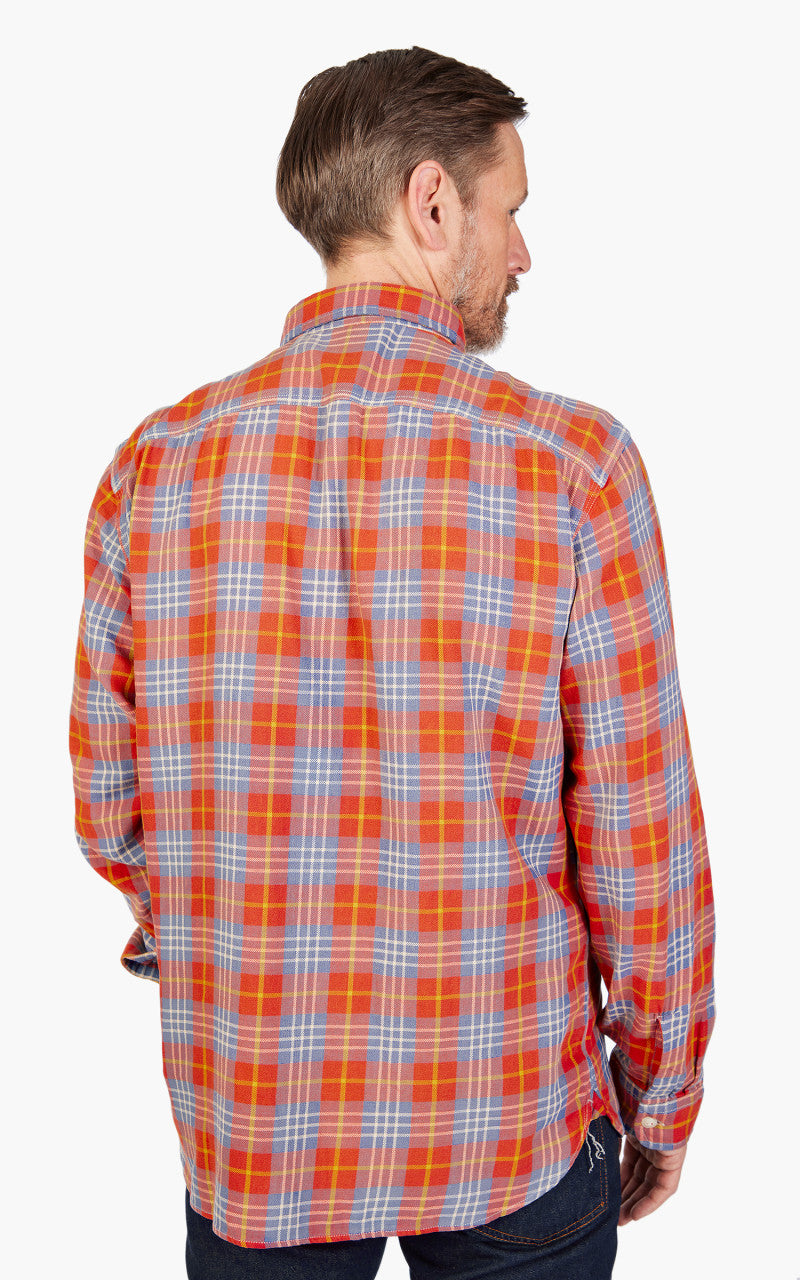 RRL Farrell Plaid Twill Workshirt Red/Blue