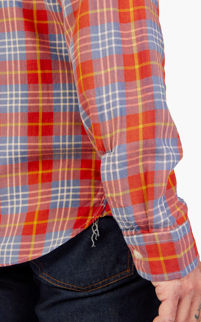 RRL Farrell Plaid Twill Workshirt Red/Blue
