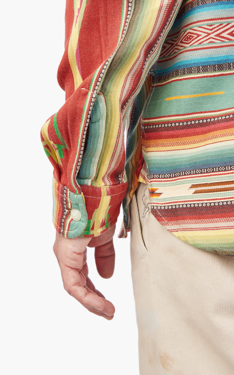 RRL Farrell Jacquard Workshirt Red/Multi
