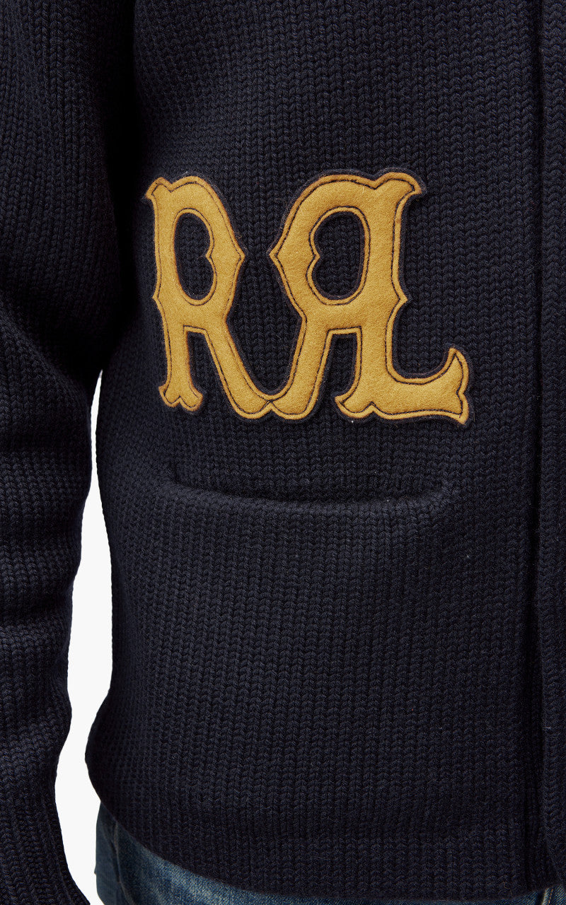 RRL Shawl Collar Cardigan Patch Navy