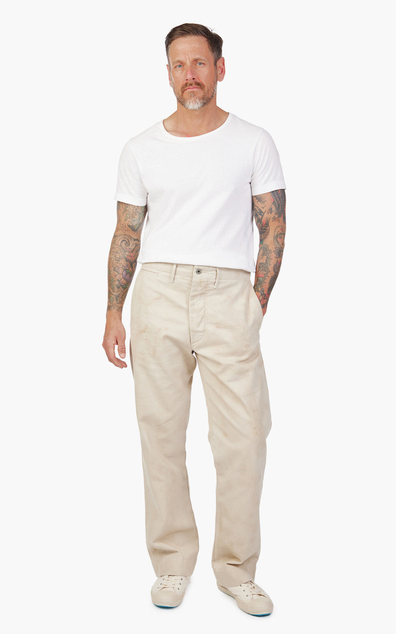 RRL Field Chino Distressed Bedford Cord Stone