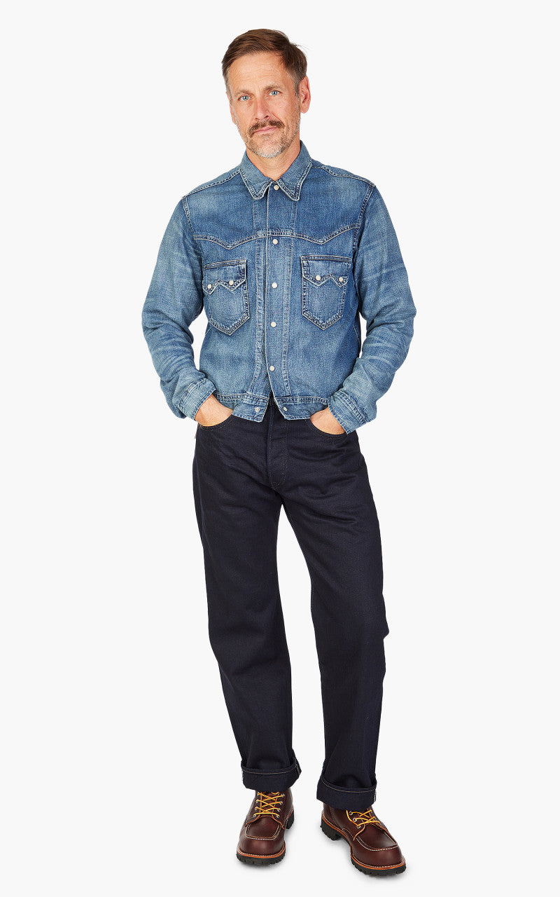 RRL Sawtooth Western Denim Jacket Hewson Wash