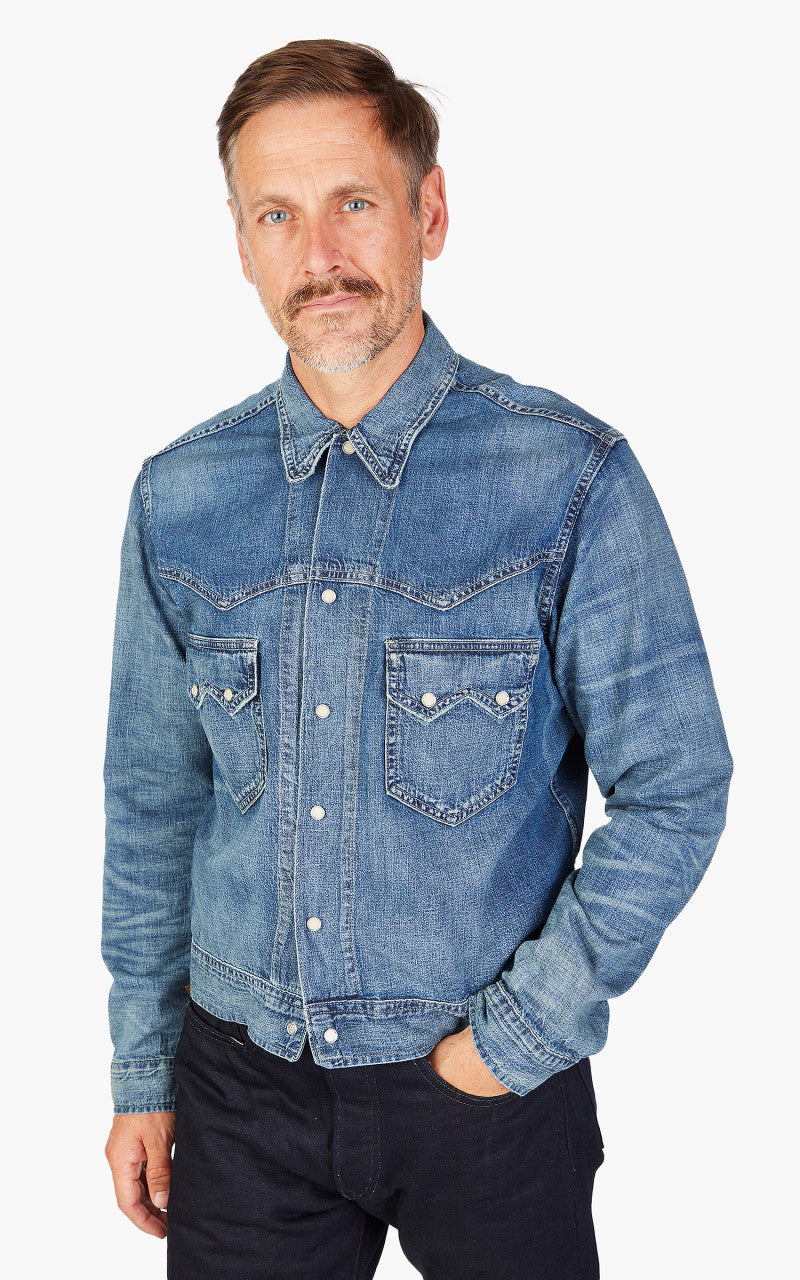 RRL Sawtooth Western Denim Jacket Hewson Wash