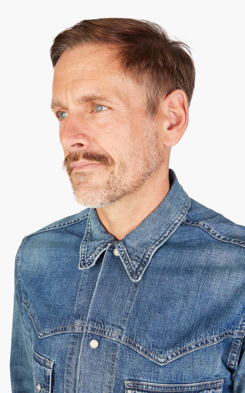 RRL Sawtooth Western Denim Jacket Hewson Wash