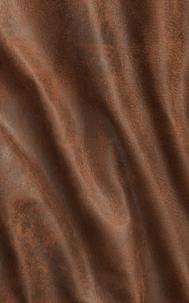 RRL Embroidered Leather Jacket Brown