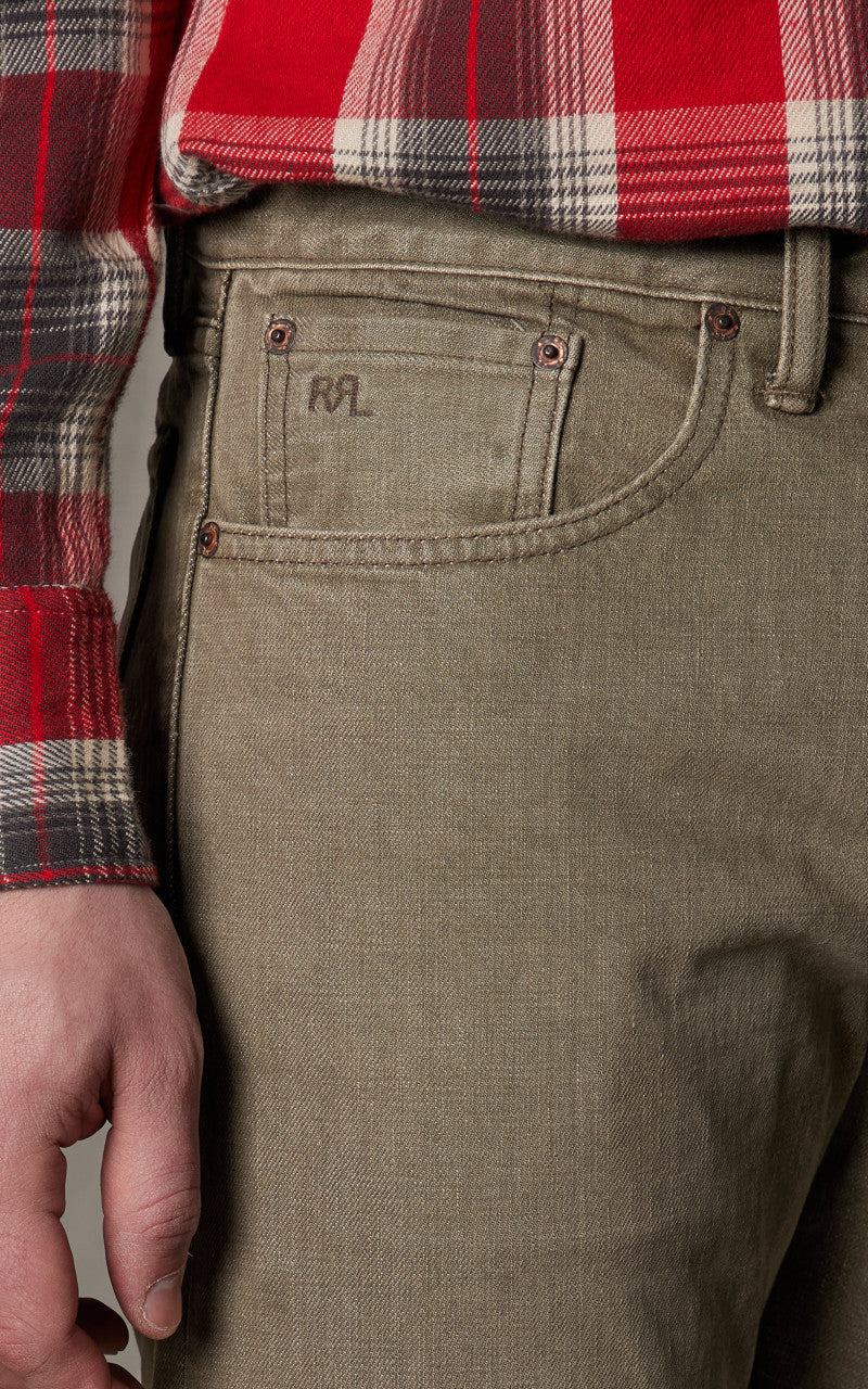RRL スリムフィットオリーブジーンズ 32/32 RRL Slim Fit Jean Olive