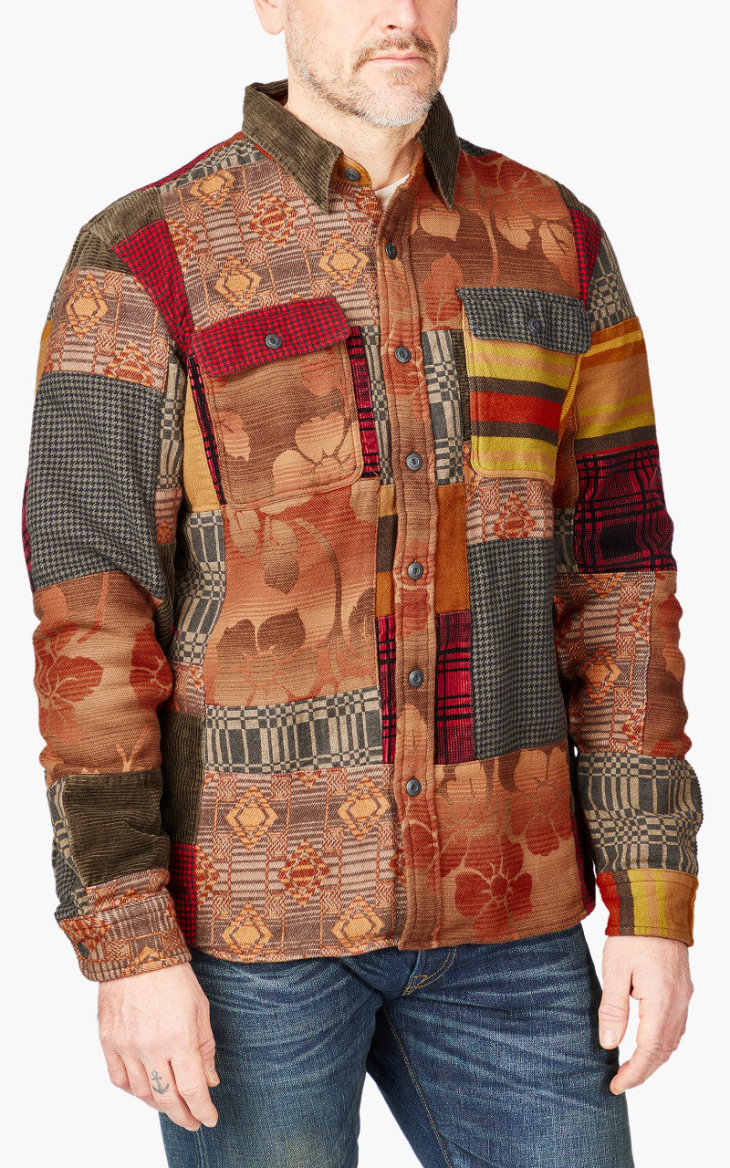 RRL Patchwork Workshirt Red Multi