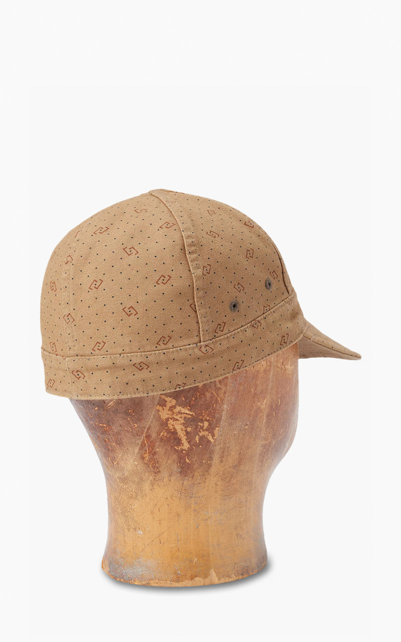 RRL Geometric-Print Twill Engineer Cap Khaki