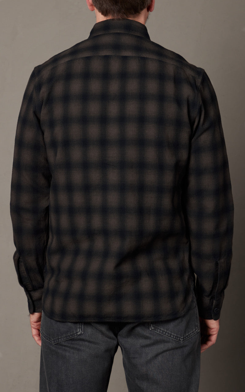 RRL Plaid Canvas Workshirt Black/Grey