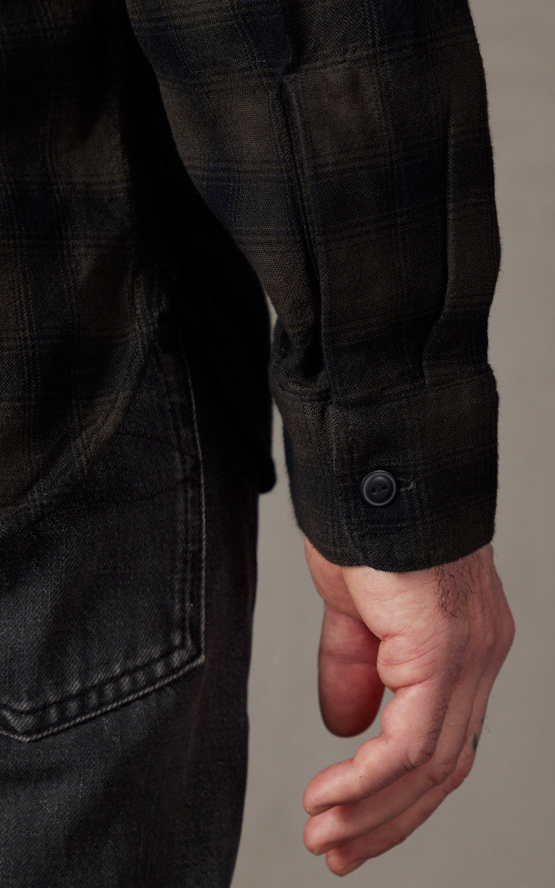 RRL Plaid Canvas Workshirt Black/Grey