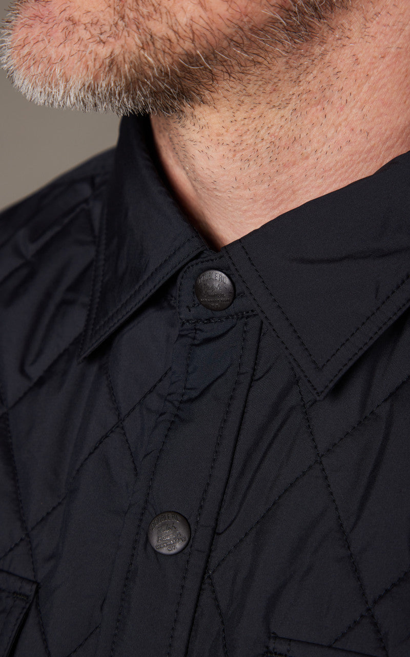 RRL Quilted Shirt Jacket Black