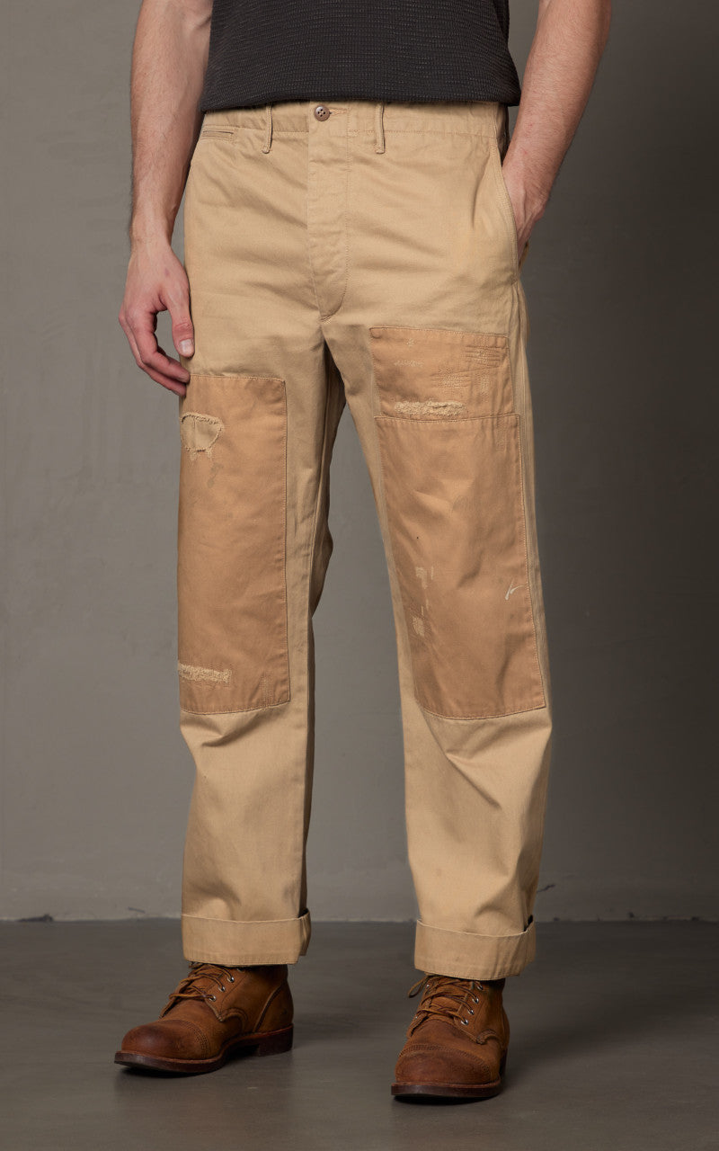 RRL Repaired Twill Field Trouser New Military Khaki
