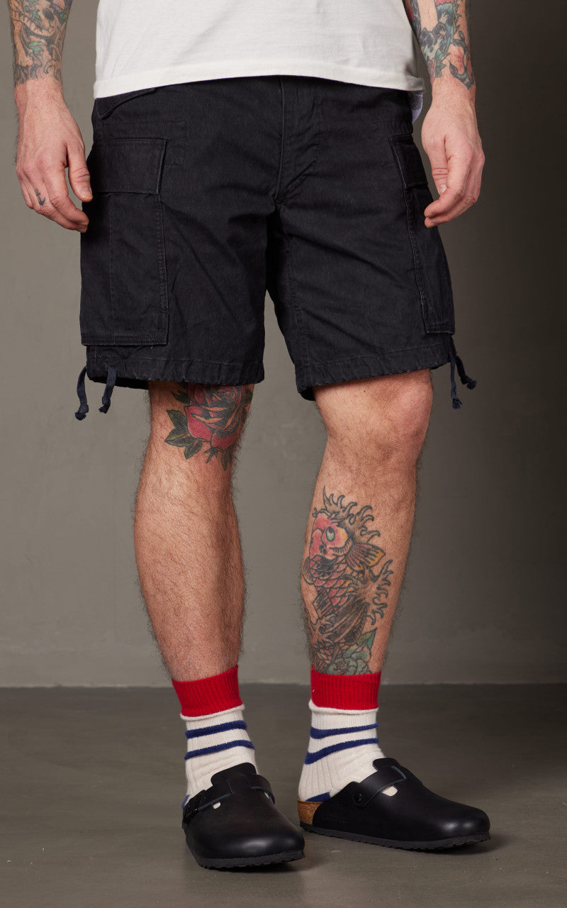 RRL Regiment Poplin Cargo Short Black