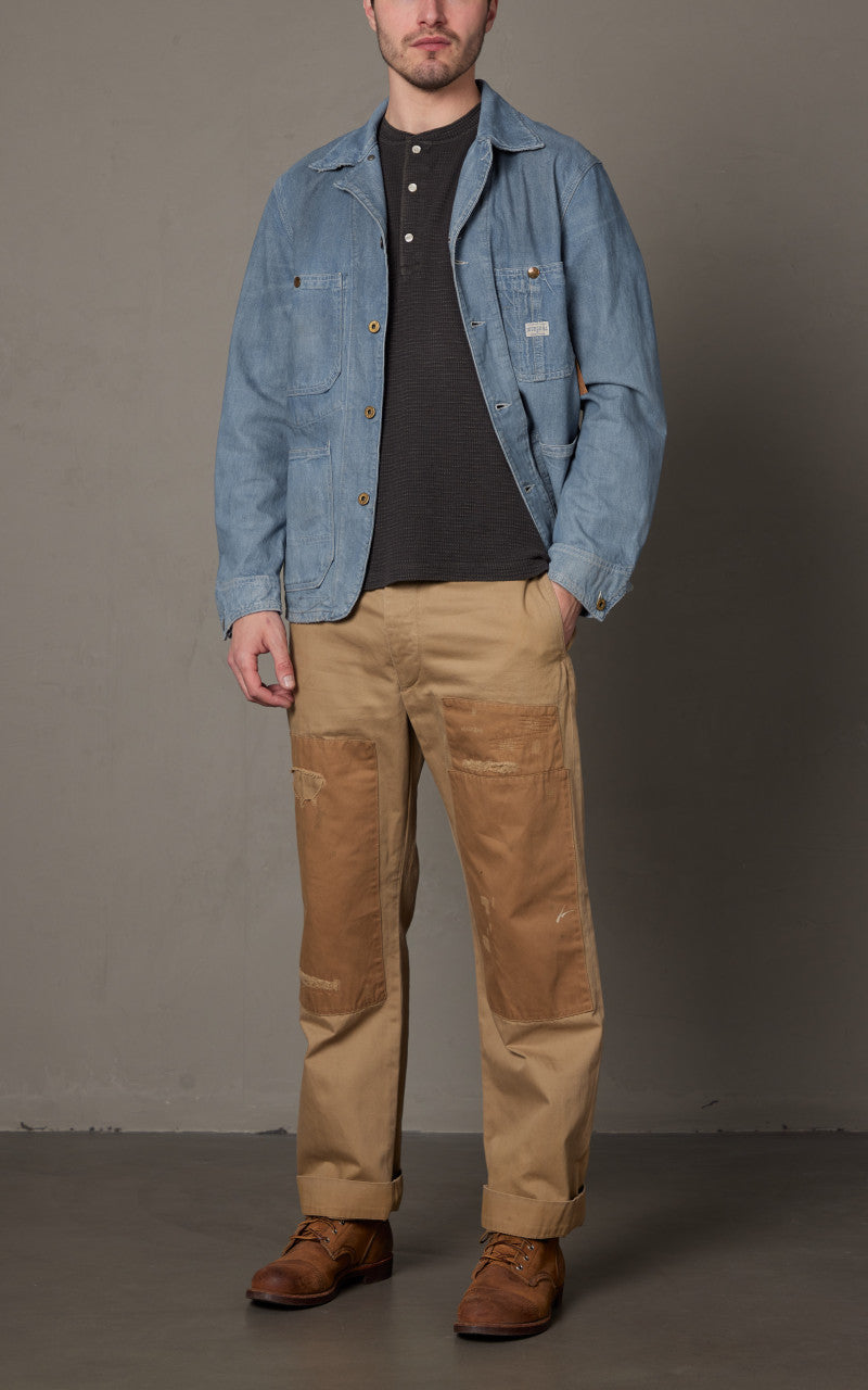 ジャケット・アウター Double RL INDIGO DENIM ENGINEER JACKET RRL Indigo Denim Engineer Jacket Atmore Wash