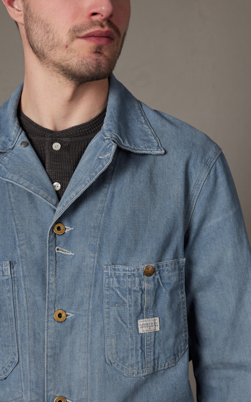 ジャケット・アウター Double RL INDIGO DENIM ENGINEER JACKET RRL Indigo Denim Engineer Jacket Atmore Wash