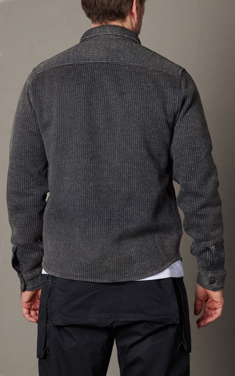 RRL Fleece Jacquard Workshirt Black/Multi