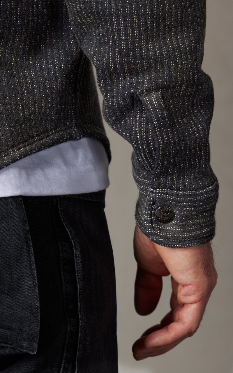 RRL Fleece Jacquard Workshirt Black/Multi