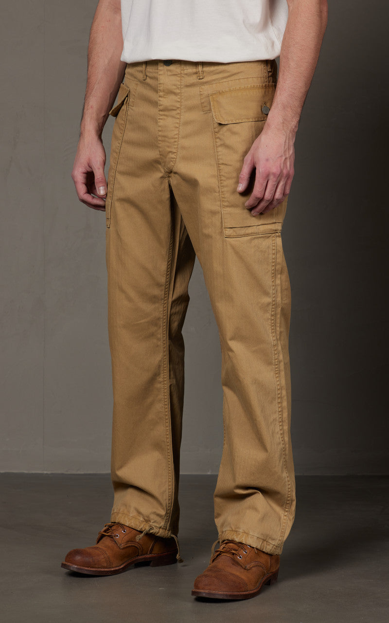 RRL Cargo Trouser Herringbone Twill Khaki