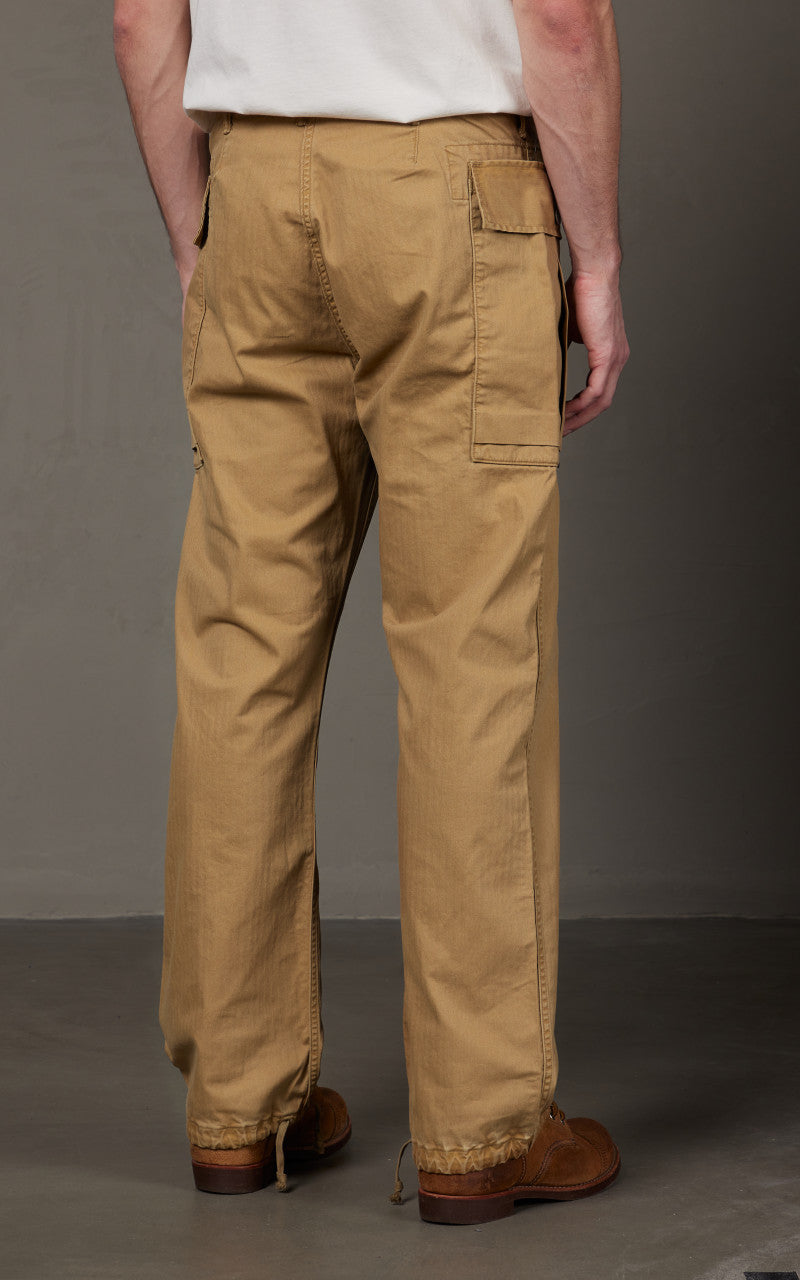 RRL Cargo Trouser Herringbone Twill Khaki