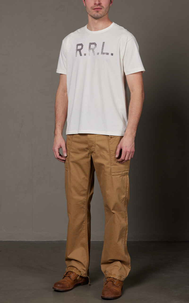 RRL Logo Jersey T-Shirt White