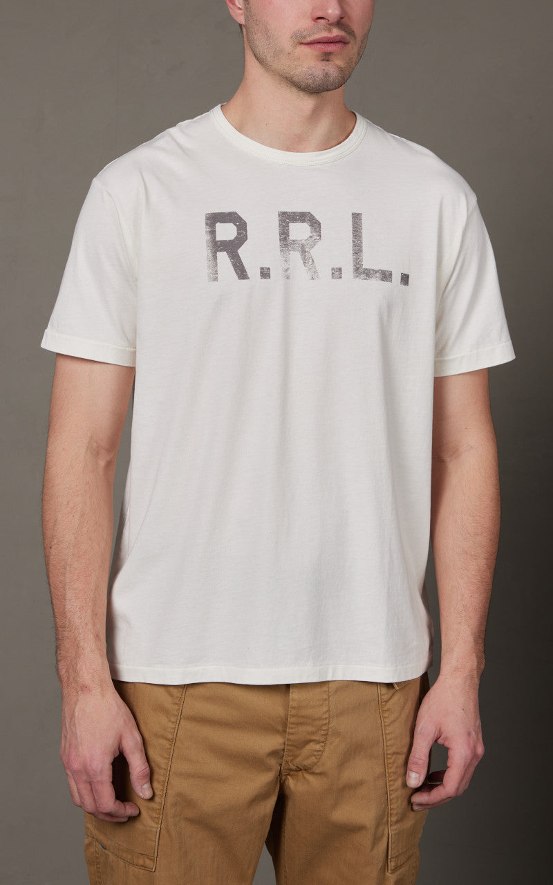RRL Logo Jersey T-Shirt White