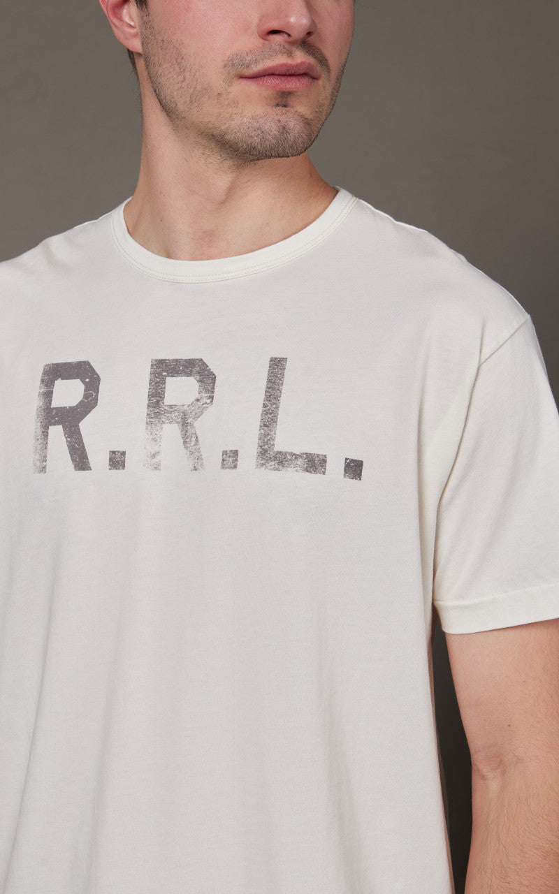 RRL Logo Jersey T-Shirt White
