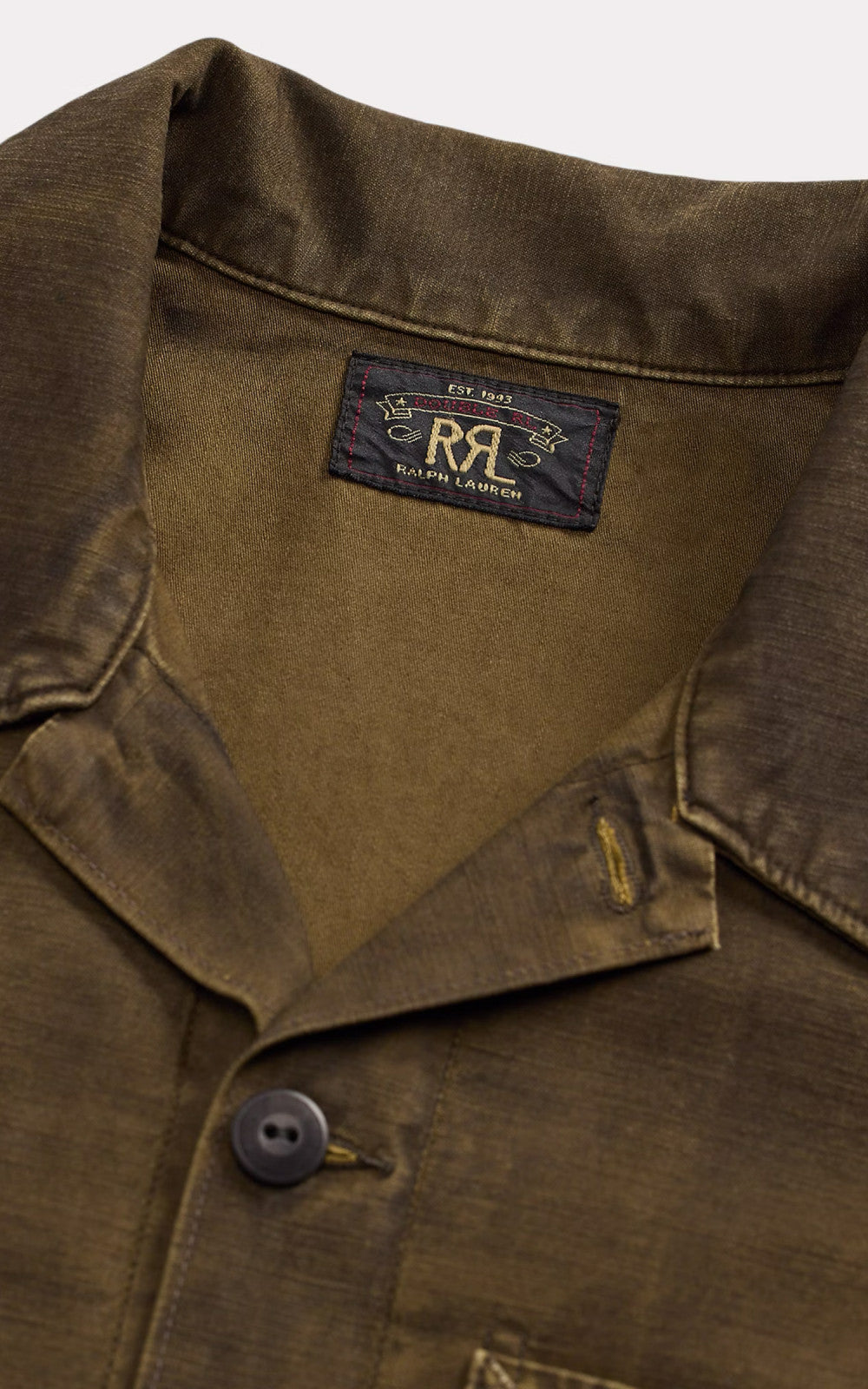 RRL Reverse-Sateen Overshirt Washed Brown