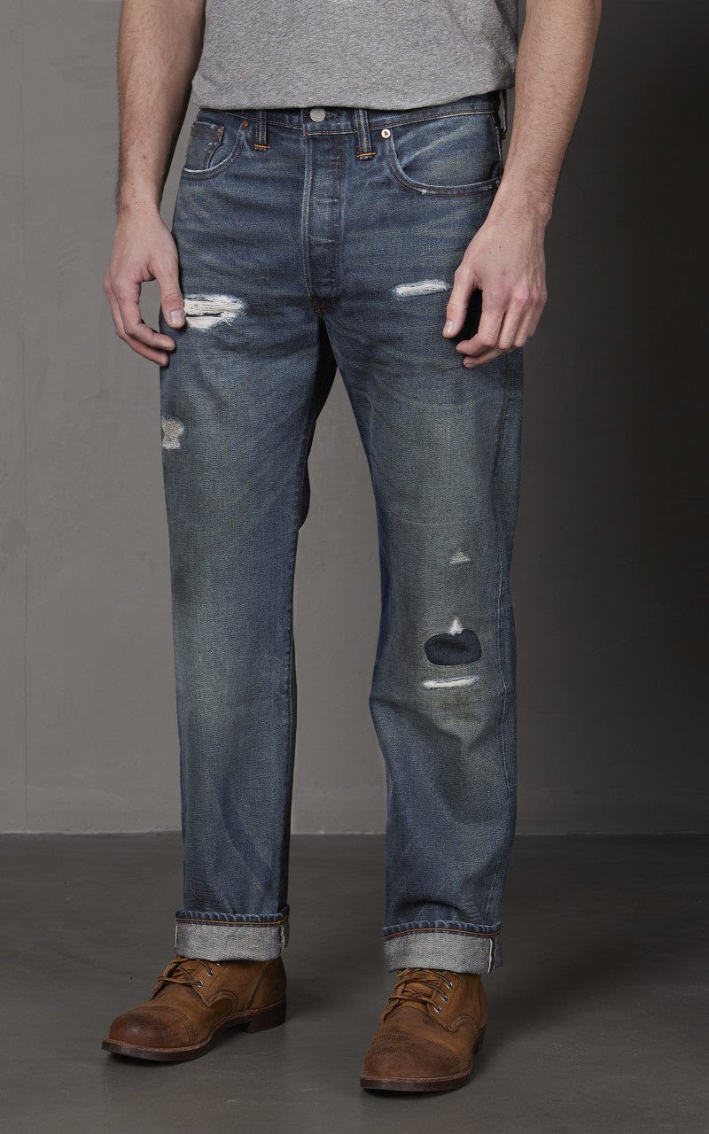 RRL Straight Fit Selvedge Jean Hawley Wash